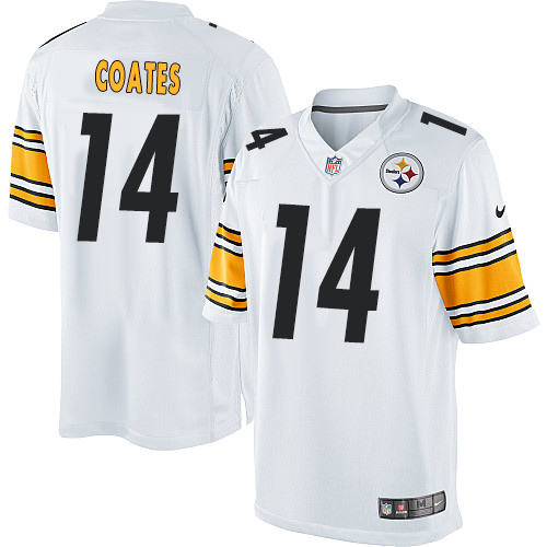 Men's Limited Sammie Coates Nike Jersey White Road - #14 NFL Pittsburgh Steelers